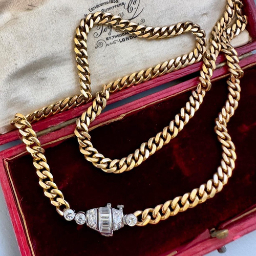 Copper alloy+zircon cuba necklace customize铜合金+锆石古巴链订制