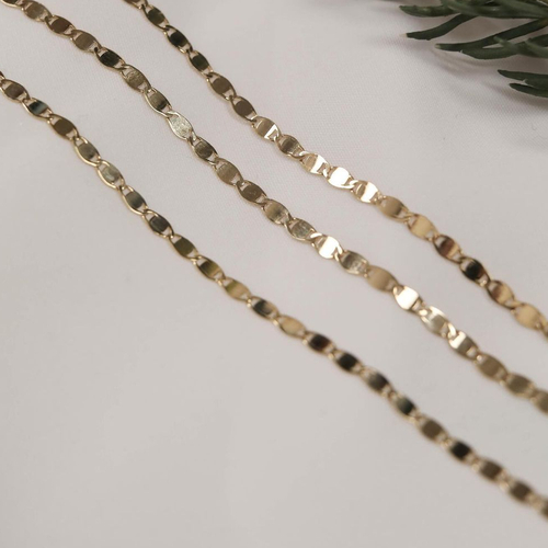 Copper alloy oval shape link necklace 铜合金O字型项链
